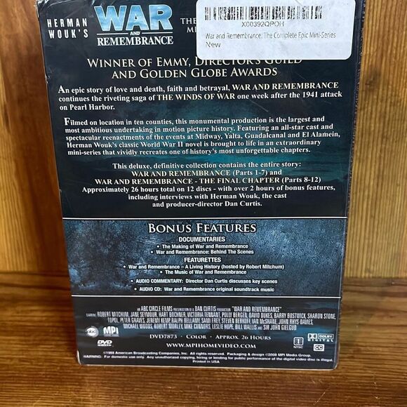 Herman Wouk’s War and Remembrance The Complete Epic Mini Series NEW Jane Seymour - Picture 2 of 3